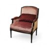 Mulberry Grace Armchair with velvet upholstery and wooden frame