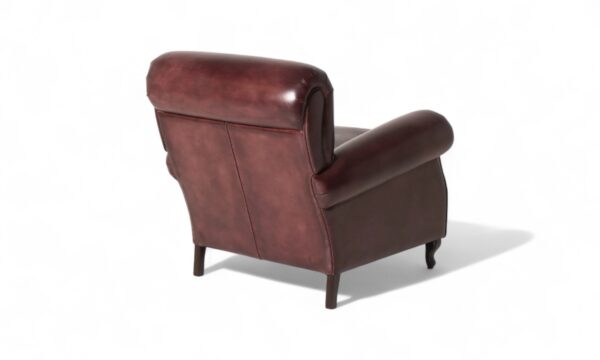 Traditional oxblood leather armchair for study or lounge