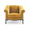 French-style luxury armchair in rich yellow upholstery