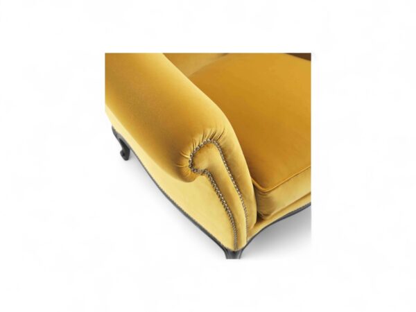 Classic velvet accent chair with nailhead trim