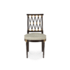 Classic formal armchair with gold crest details and dark finish