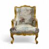 Golden Ivy Lounge Chair with ornate gilded frame