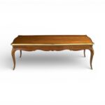Handcrafted wooden coffee table in natural finish