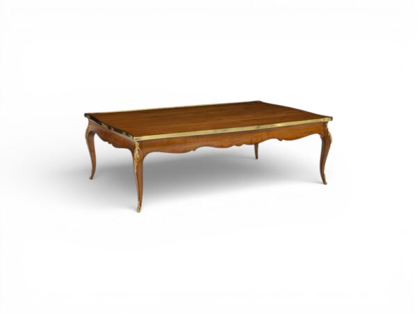 Handcrafted wooden coffee table in natural finish