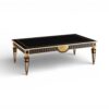 Luxury black coffee table with geometric detailing