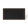 Designer coffee table with gold accents and tapered legs