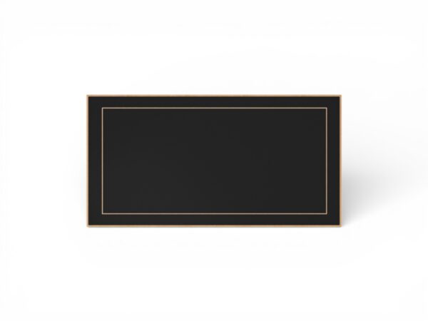 Designer coffee table with gold accents and tapered legs