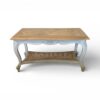 Belleterre Cane Coffee Table with wooden top and cane shelf