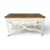 Florentia carved console table with white finish