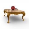 Luxury gold finished coffee table with stone top