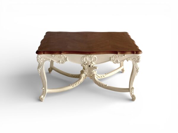Verona Royale Coffee Table with carved wooden base