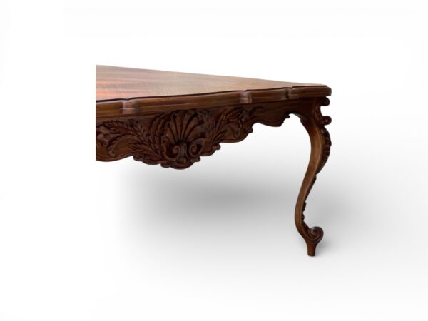 Luxury wooden coffee table with ornate detailing