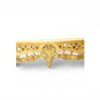 Hand carved solid wood gold coffee table