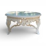 Celestia Ivory Round Coffee Table front view
