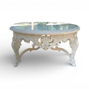 Celestia Ivory Round Coffee Table front view