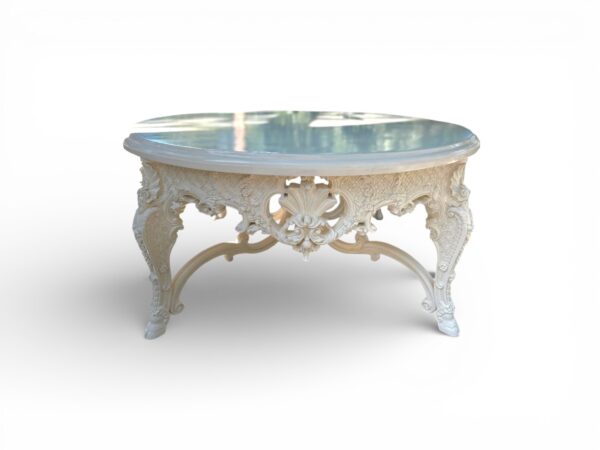 Celestia Ivory Round Coffee Table front view