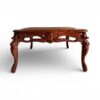 Victorian coffee table with hand-carved wooden detailing