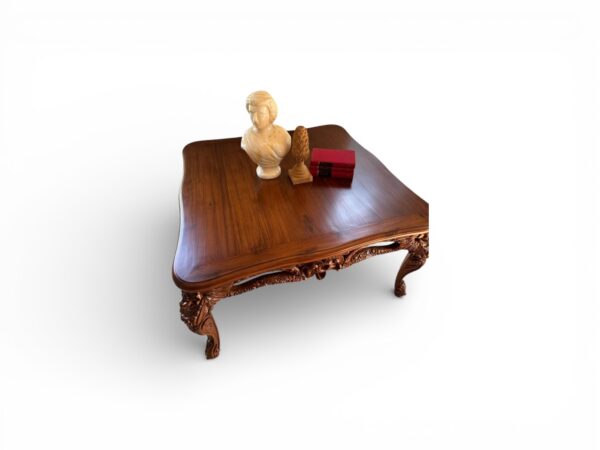 Luxury hand-carved Victorian coffee table design