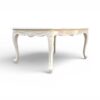 European carved white coffee table