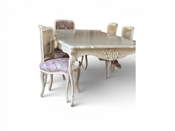 Hand-carved Kingswell Dining Table front view