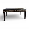 Luxury black coffee table with gold accents