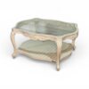 European style ivory carved coffee table