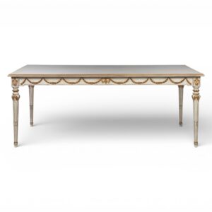 Garland Dining Table with hand-carved detailing