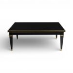 Ebon Royale Table with black finish and gold accents