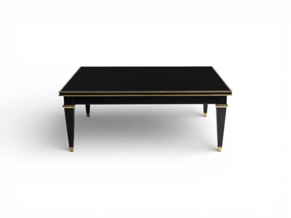Ebon Royale Table with black finish and gold accents