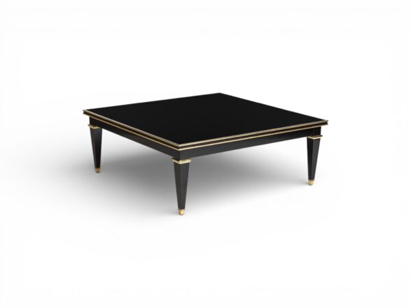 Luxury black table with elegant gold detailing