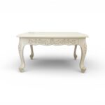 Ivory Belle Centre Table with hand-carved floral detailing