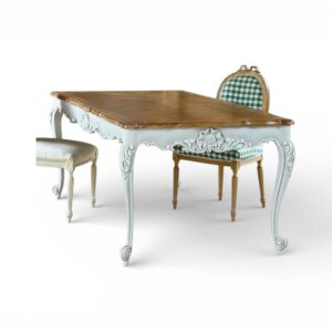 Montclair Heirloom Dining Table with carved wooden details