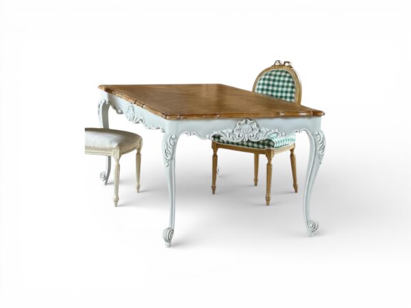Montclair Heirloom Dining Table with carved wooden details
