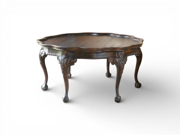Baroque Haven Centre Table with carved wooden legs