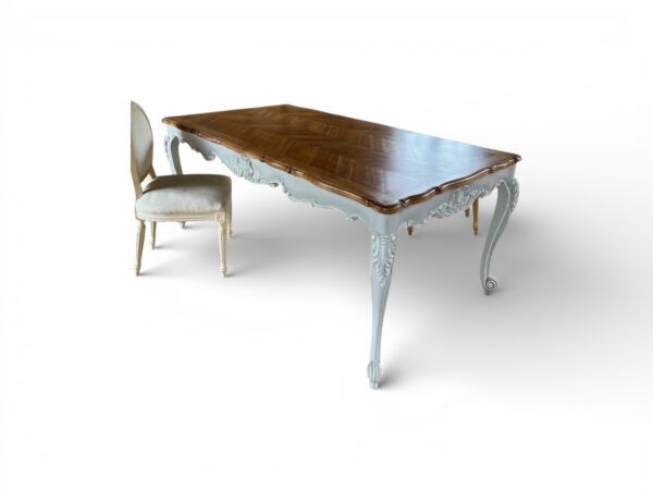 Handcrafted wooden dining table for elegant interiors