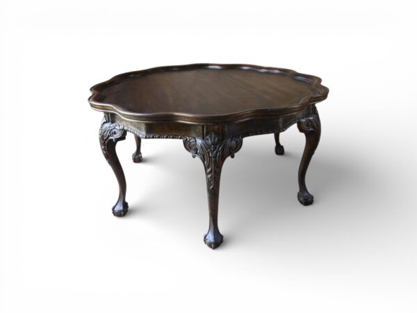 Classic European centre table with contoured top