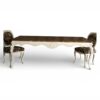 Luxury solid wood dining table with elegant legs
