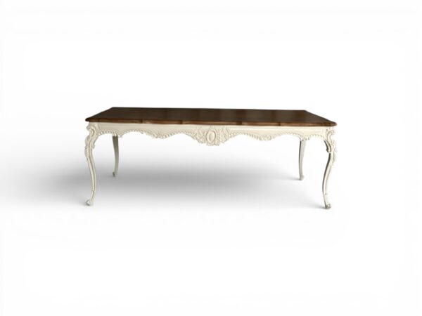 Elarion Court Dining Table with carved details