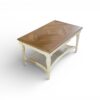 Classic ivory carved centre table with cane storage