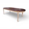 Elegant dining table with sculpted wooden details