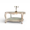 Luxury ivory coffee table with curved legs