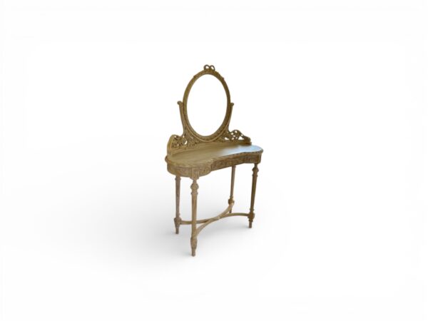 Classic carved wooden dressing table