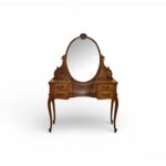 Eloria Oval Dressing Table with carved mirror