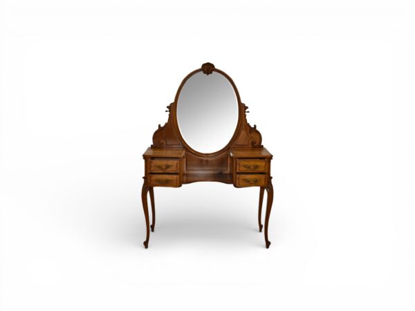 Classic oval wooden dressing table design