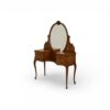 Elegant vanity table with oval mirror