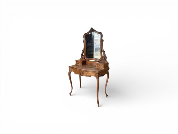 Handcrafted wooden dressing table with mirror