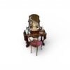 Premium Zelario Dressing Table with ornate detailing