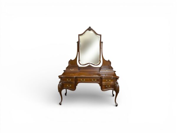 Victorian Dressing Table with carved wooden frame