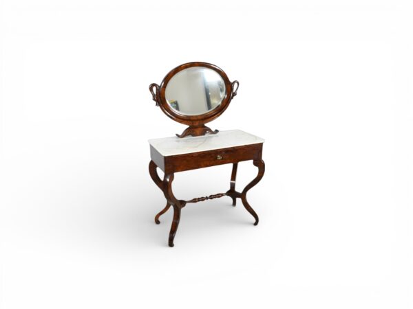 Classic wooden dressing table with marble top
