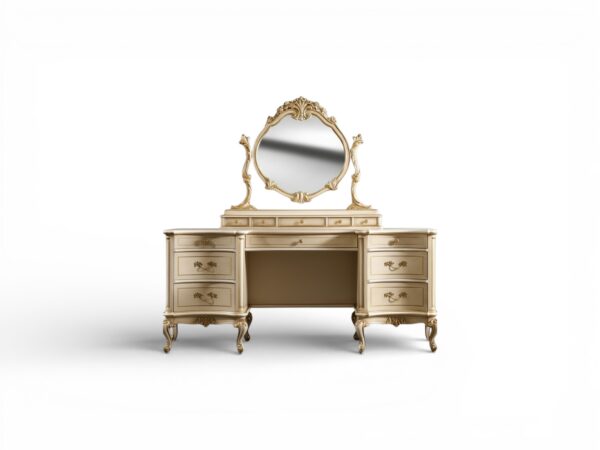 Lunara Royale dressing table with ornate mirror